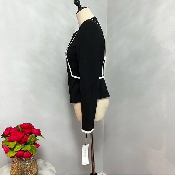 Calvin Klein Long Sleeves Jacket/ Blazer W/ Cream Piped Details - Duplicate - Picture 8 of 14